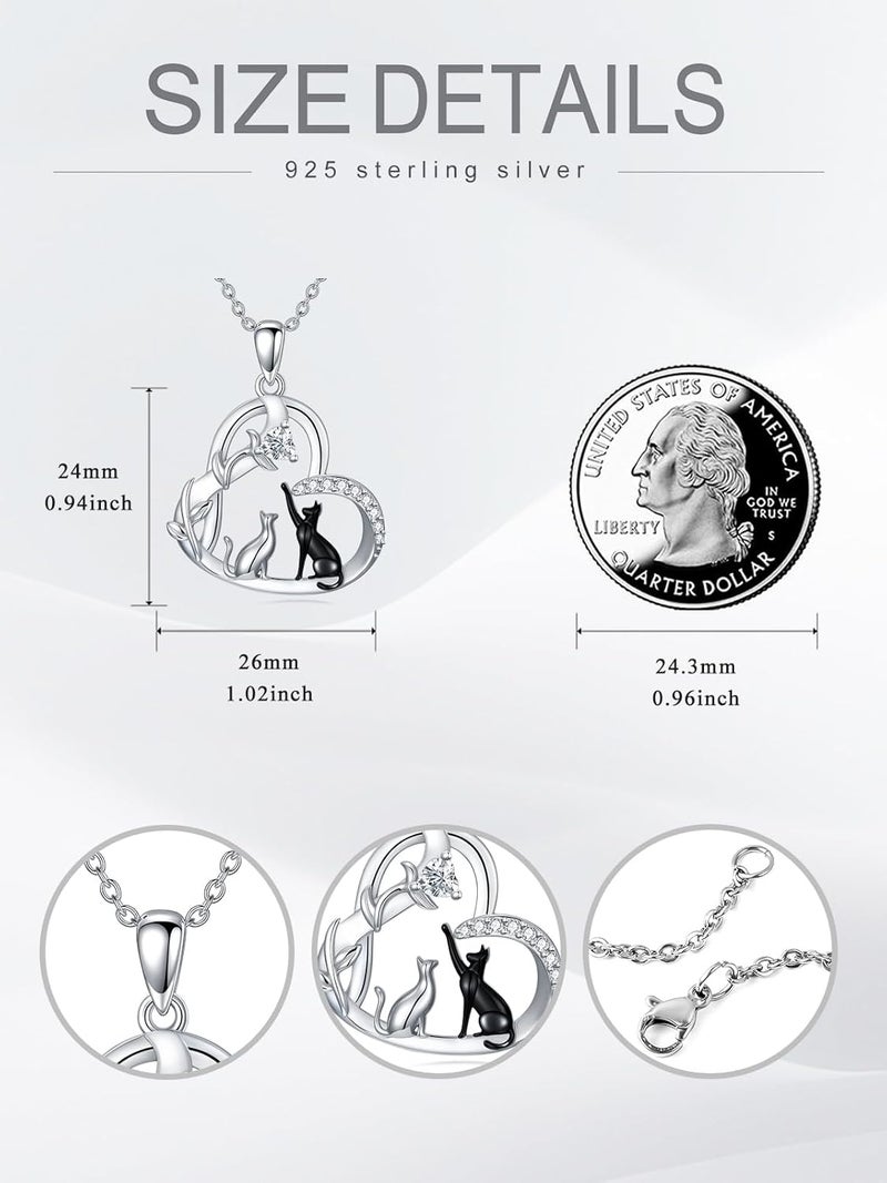 Cargari Store Dragonfly/Butterfly/Elephant/Hummingbird/Axolotl/Horse/Panda/Bee necklace for Women 925 Sterling Silver Heart Pendant Necklace Animal Jewelry Gifts for Women - Image 5